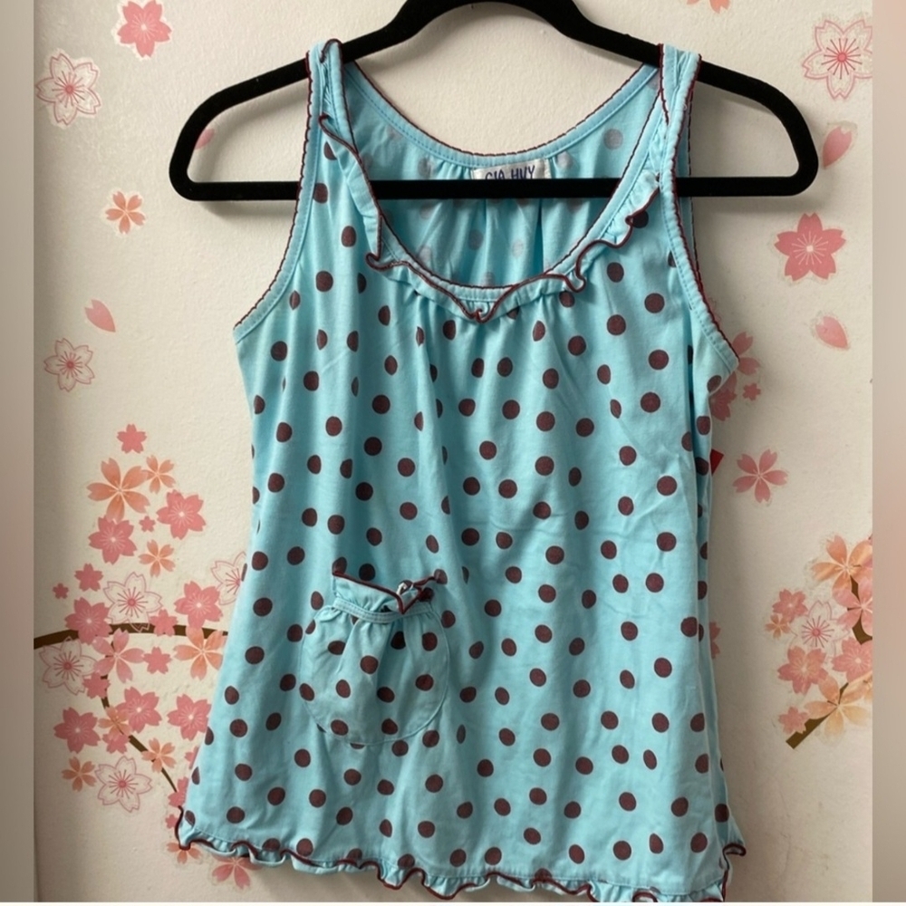 Gia Huy 2 Piece Tank Top & Shorts PJ Pajama Set Of 2 Preloved
